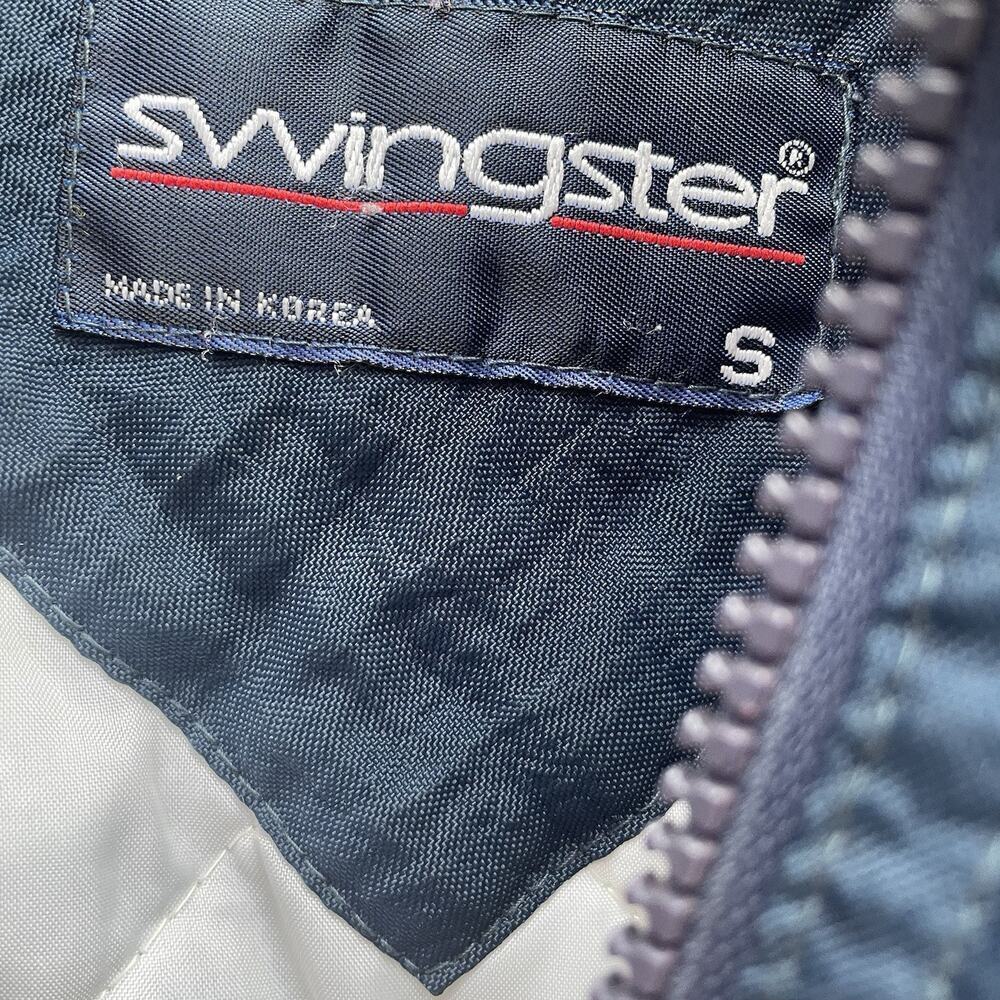 Vintage 90s fishing Jacket SM jacket‎ Swingster Reels rods USA print puffy ski - Picture 5 of 9